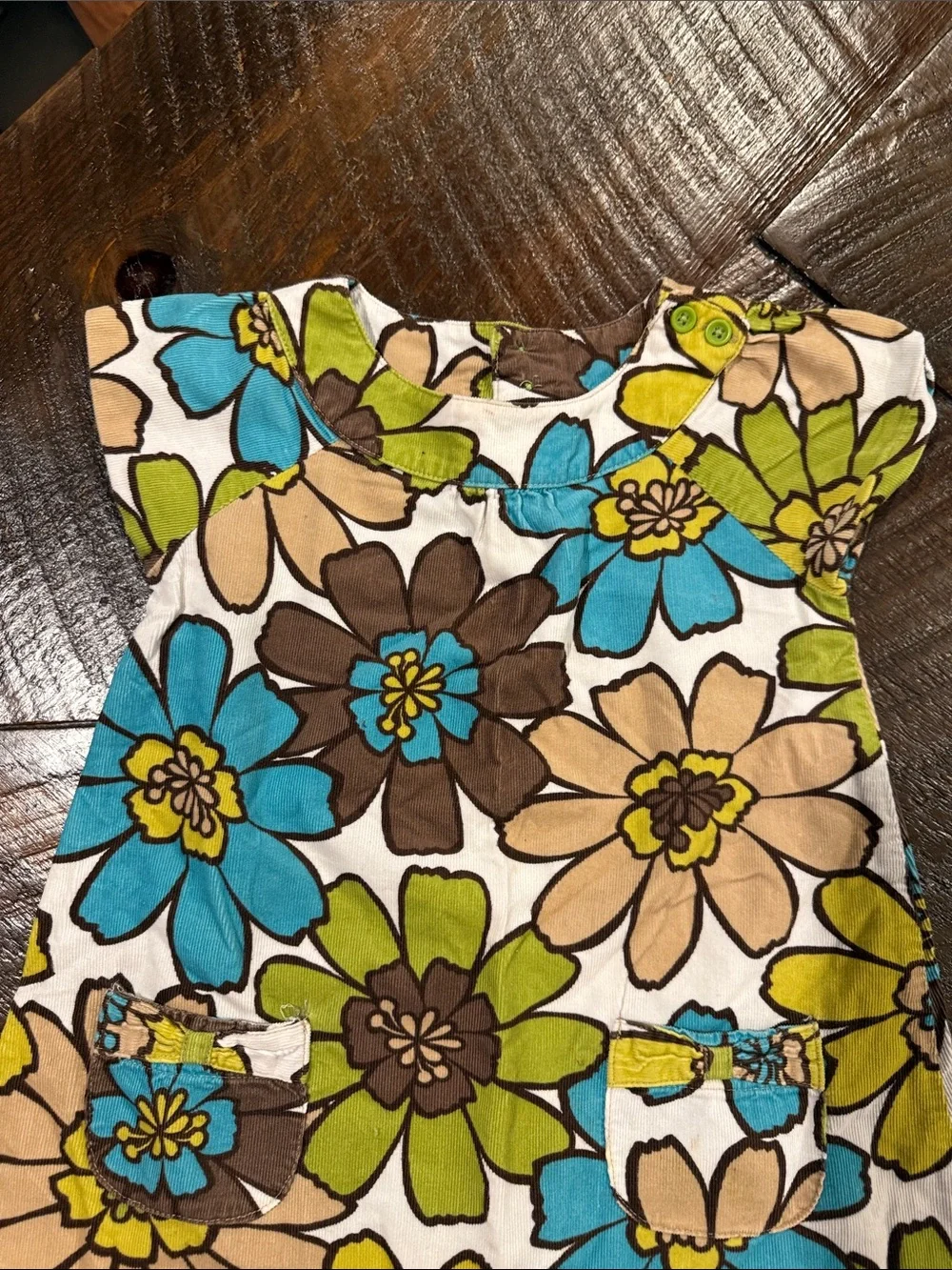 Carter's Floral A-Line corduroy Dress